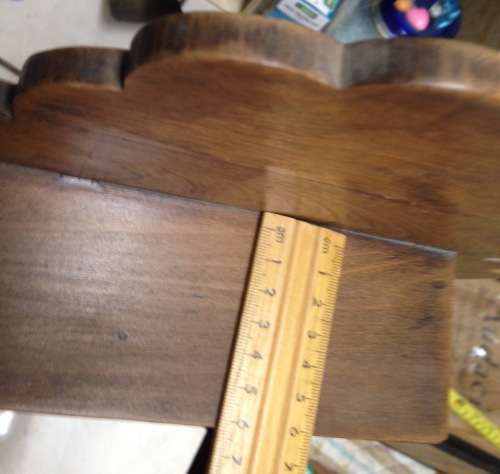 OAK  Clock Converted to Display Case Blue lined Arch