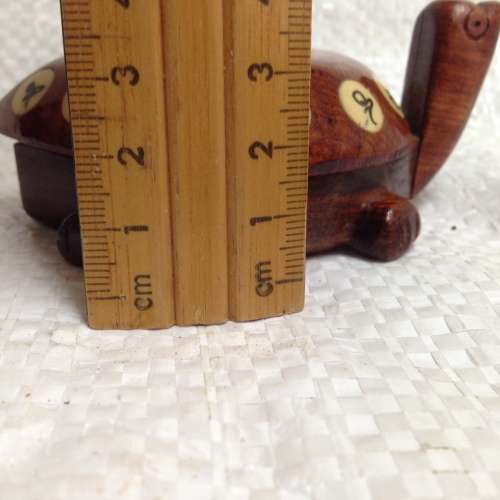 Compass - ORIENTAL c 1949/50 Japanese Feng Shui Tortoise Wood bone  insets Calligraphy