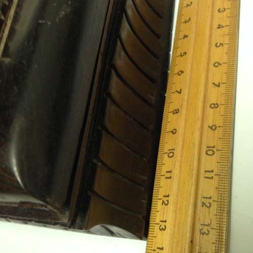 BOX Lided -  EBONY 1.066kg Solid Hand Carved box*Red Velvet Interior -TLC needed