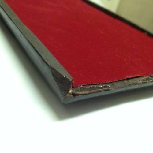 BOX Lided -  EBONY 1.066kg Solid Hand Carved box*Red Velvet Interior -TLC needed