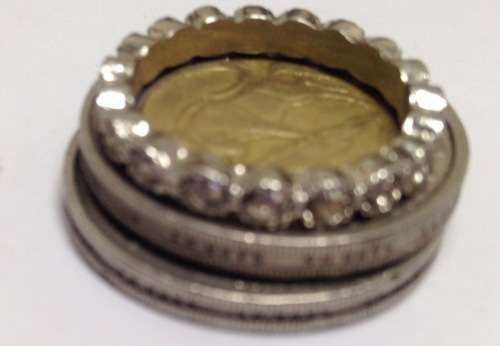 Small clear stones aroundCrystals SilverToneMetaGREAT COUNTRY HOME DECOR*L@@KatMyBUY NOW *NO WATIING