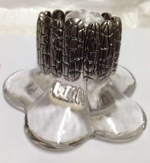 BANGLE STRETCH Links Metal Large ANIMAL PRINT Pattern