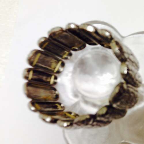 BANGLE STRETCH Links Metal Large ANIMAL PRINT Pattern