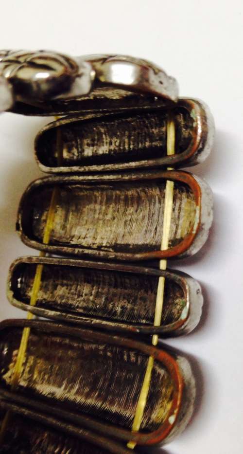 BANGLE STRETCH Links Metal Large ANIMAL PRINT Pattern