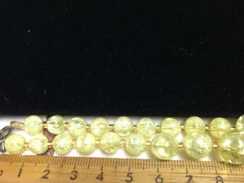 Necklace*1950`s LUMINOUS Electric green Plastic*Swirl beads Graduating choker LOOK At My BUY NOW* NO