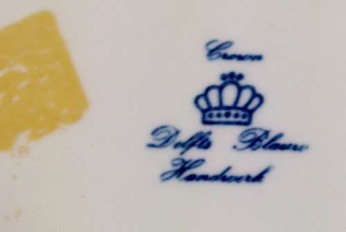 Delftware plate Dutch Porcelain* Crown Blau Holland