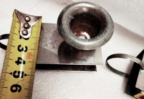 2 EPNS Finger loop candle holder match box Slot matching set