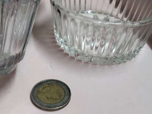 Perfume Bottle -Art Deco Cut Glass Crystal top Rose cut+rib trinket bowl VANITY dressing Table decor