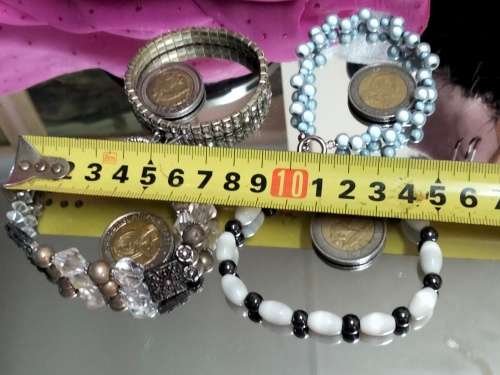 4 bracelets Artisinal 3 mix cord  beads  base metal charms Crylic crystals spacer all one bid