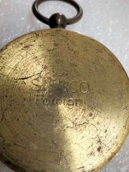 Vintage BRASS COMPASS SIDE Lock MECHANISM (internet research C1940 Stesco Foreign German)