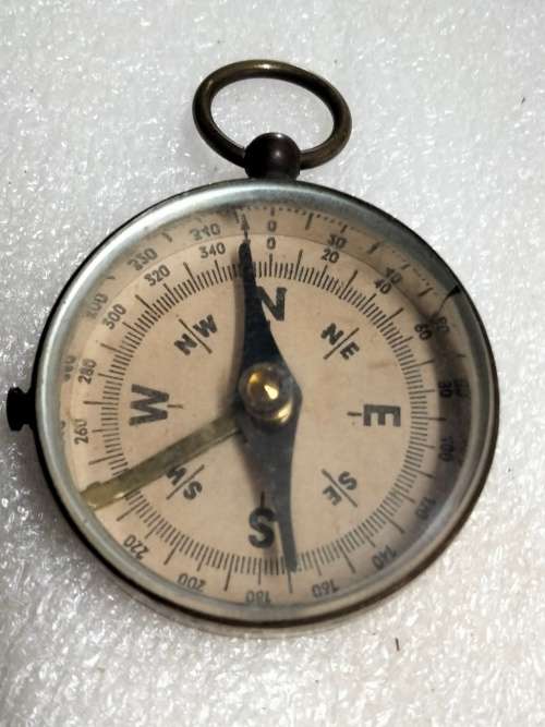 Vintage BRASS COMPASS SIDE Lock MECHANISM (internet research C1940 Stesco Foreign German)