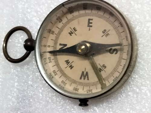 Vintage BRASS COMPASS SIDE Lock MECHANISM (internet research C1940 Stesco Foreign German)