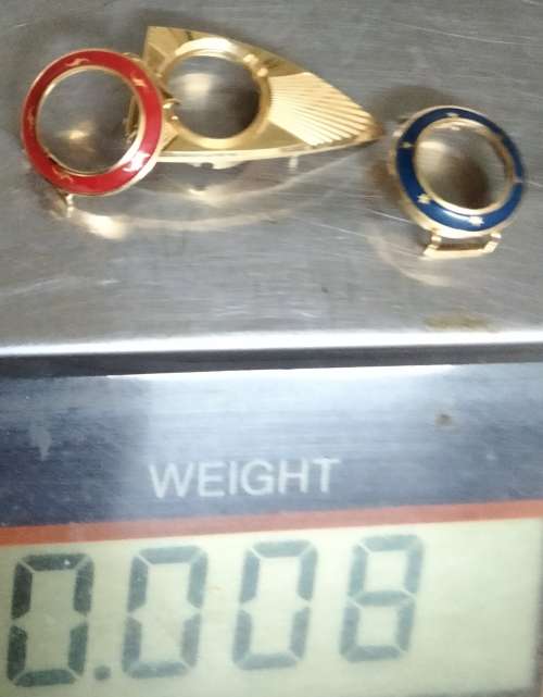 4 Tops-3 10 CT gold filled STAMPED Watch face tops-Watch 6 Straps 1 Box 1 Edwin Quartz not tested