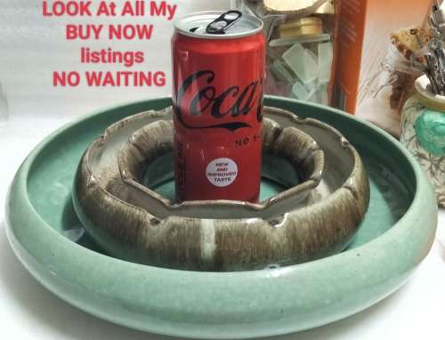 2 Pottery VASE* POSY double circle+VASE or SHALLOW BOWL FLOWERS OR FRUIT *Large `MZILIKAZI POTTERY`