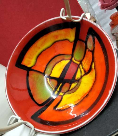 1 Delphis style decor small snack bowl metal handle