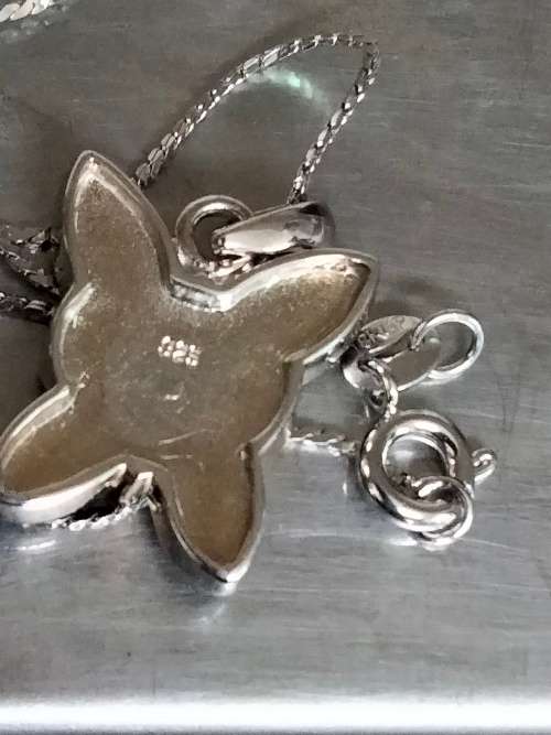 Necklace - STERLING SILVER  Butterfly 925 clearly stamped on Back +not silver chain 18 KGP stamped