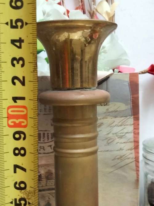 2 Corinthian Column Candle Sticks Vintage BRASS 2.428 kgs H35cmLOOK atMy BUY NOW LISTINGS NO WAITING