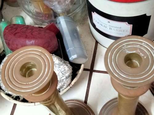 2 Corinthian Column Candle Sticks Vintage BRASS 2.428 kgs H35cmLOOK atMy BUY NOW LISTINGS NO WAITING