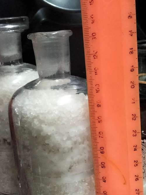 3 Bottles Embossed Nitric+Sulpric salt in+1Crochet cover empty LOOK My BUY NOW listings NO WAITING