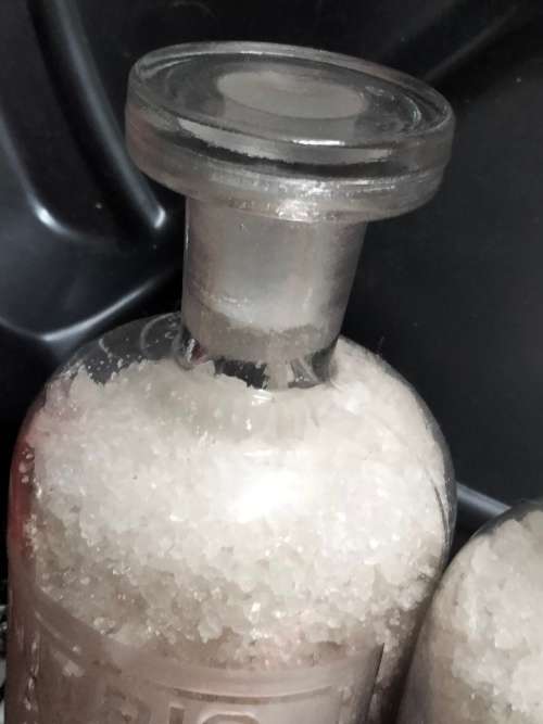 3 Bottles Embossed Nitric+Sulpric salt in+1Crochet cover empty LOOK My BUY NOW listings NO WAITING