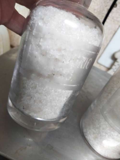 3 Bottles Embossed Nitric+Sulpric salt in+1Crochet cover empty LOOK My BUY NOW listings NO WAITING