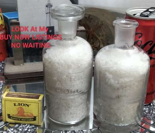 3 Bottles Embossed Nitric+Sulpric salt in+1Crochet cover empty LOOK My BUY NOW listings NO WAITING