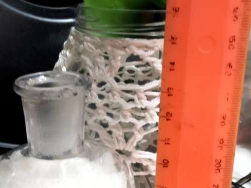 3 Bottles Embossed Nitric+Sulpric salt in+1Crochet cover empty LOOK My BUY NOW listings NO WAITING