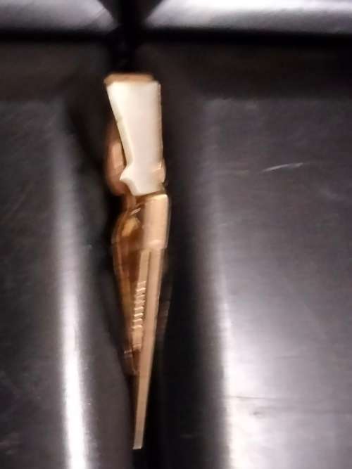 Cufflinks + Tie Clip - Riffle MOP 1 pair FNB tree script 10+1pr Roman Centurion Gold Tone metal