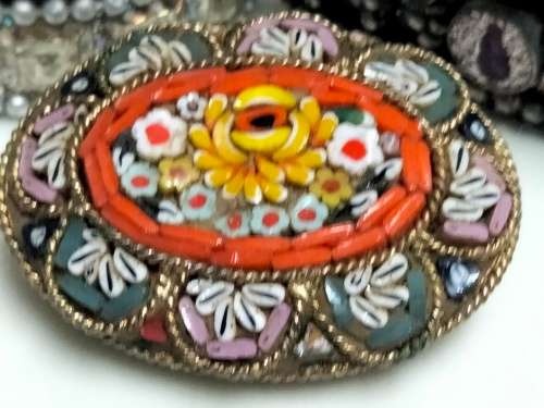 Vintage Micro Mosaic Brooch Look at My BUY NOW Listings No WAITING
