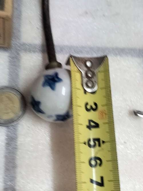 metal Wall mount Hooks 2 Double 4 porcelain blue stars Look at my Buy Now listings No Waiting