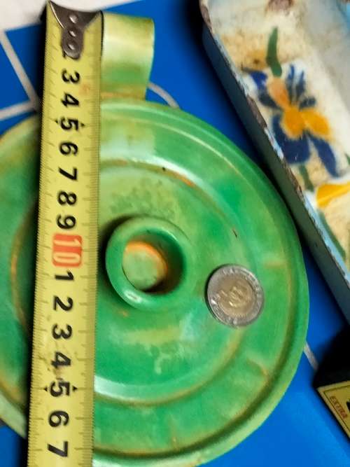 VTG1Enamel SOAPdish distressed+1metalCandle holder refurbishedLOOK At My BUY NOW LISTINGS NO WAITING