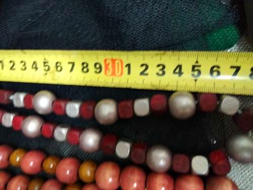 Necklace 2 wood beads on thong LOOK At My BUY NOW LISTINGS NO WAITING