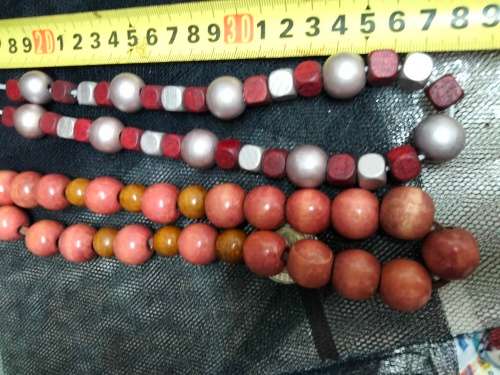 Necklace 2 wood beads on thong LOOK At My BUY NOW LISTINGS NO WAITING