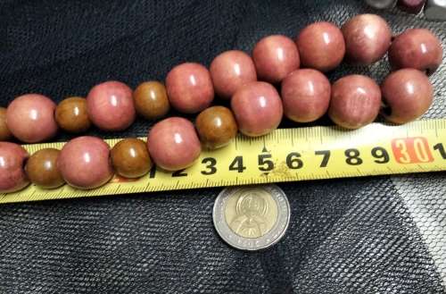 Necklace 2 wood beads on thong LOOK At My BUY NOW LISTINGS NO WAITING