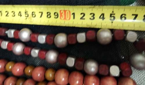 Necklace 2 wood beads on thong LOOK At My BUY NOW LISTINGS NO WAITING