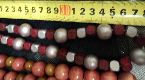 Necklace 2 wood beads on thong LOOK At My BUY NOW LISTINGS NO WAITING