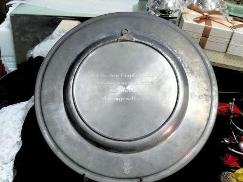 PEWTER WALL-PLATE RING Back to HANG award to Mountain climber LOOK At My BUY NOW LISTINGS NO WAITING