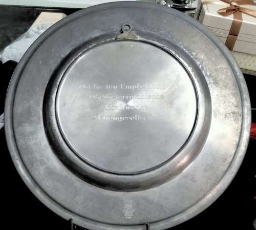 PEWTER WALL-PLATE RING Back to HANG award to Mountain climber LOOK At My BUY NOW LISTINGS NO WAITING