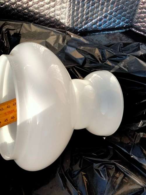 Oil Lamp shade Glass -1 EXCEPTIONAL!!Oil  Vintage White   LOOK At My BUY NOW LISTINGS NO WAITING