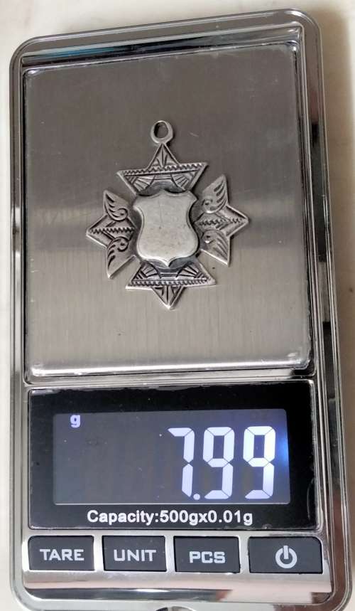 STERLING SILVER Fob CharmMalteseCrossShield William LeatherBIRMINGHAM+WW2PinVolunteer+Sweetheart Bro