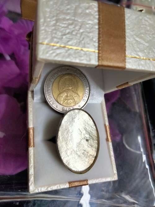 Dress RING Mother of Pearl Smooth Silver tone metal   LOOK At My BUY NOW LISTING NO WAITING