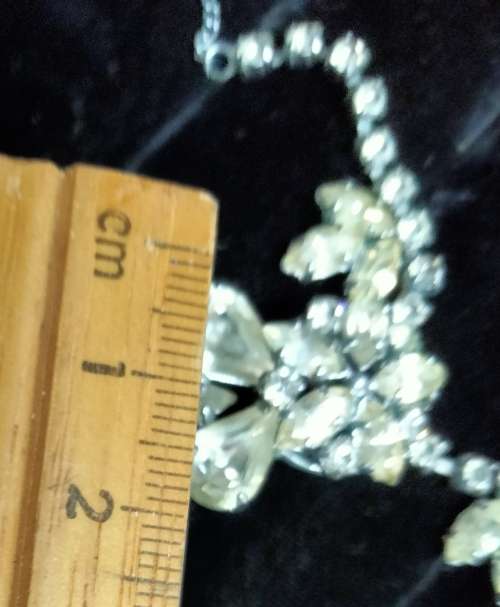 Necklace+ Earrings 1920/30s Rhinestone Crystals Glass CUT Marquise+Pear Paste Costume Jewellery