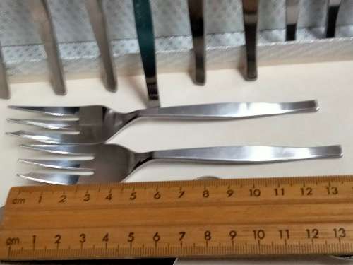 Forks Lifter Spoon*EETRITEvaliat12 stainless Steel Cake Forks Box +1ELWEZITTE Cake Lifter 1 Teaspoon
