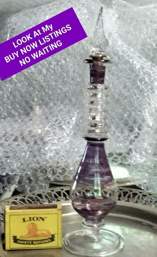 Perfume Bottle -Egyptian hand made Glass  CHARMING