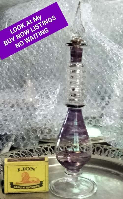 Perfume Bottle -Egyptian hand made Glass  CHARMING