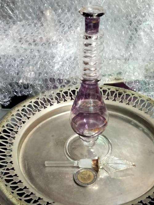 Perfume Bottle -Egyptian hand made Glass  CHARMING