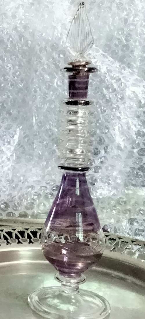 Perfume Bottle -Egyptian hand made Glass  CHARMING