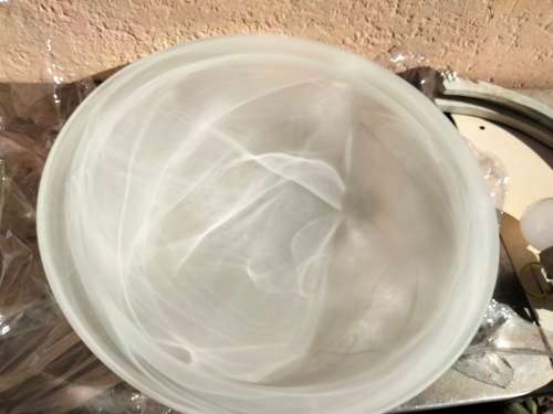 Lamp shade Glass+Wall light Half round Greek key decor for 1 BID*Look At My BUY NOW items*NO WAITING