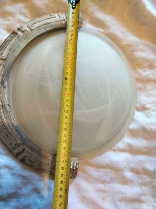 Lamp shade Glass+Wall light Half round Greek key decor for 1 BID*Look At My BUY NOW items*NO WAITING