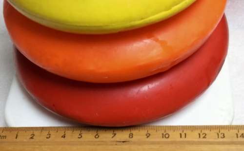 2 !!! 1 VTG FISHER PRICE ROCK-A-STACK motor skills toy 5 colourful rings+1 Big tooth Rocks musical b